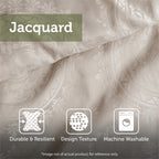 Queen 7 Piece Jacquard Comforter Set with Throw Pillows