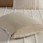 King 3 Piece Cotton Yarn Dyed Duvet Cover Set