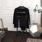 Accent Portable Garment Rack, Clothes Valet Stand with Storage Organizer
