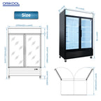 Orikool Glass Door Merchandiser Refrigerator 44.7 Cu.ft