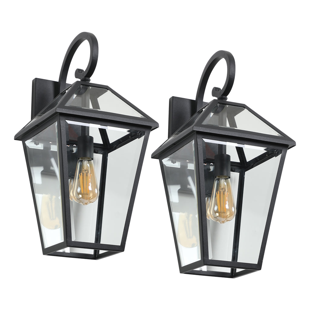 21" 2-Pack Outdoor Wall Lantern Light – Modern