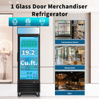 ORIKOOL Glass Door Merchandiser Refrigerator