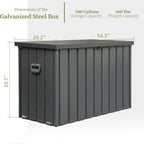 200 Gallon Outdoor Storage Deck Box Waterproof