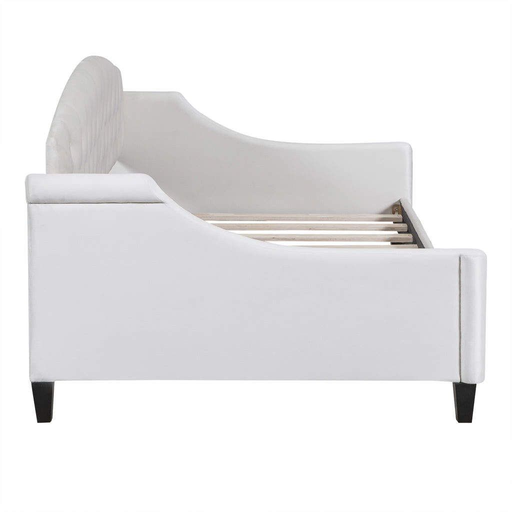 Modern Luxury Tufted Button Daybed - Twin - Beige