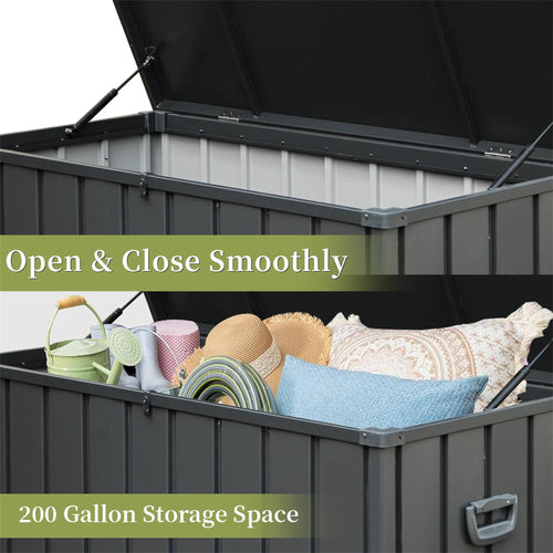 200 Gallon Outdoor Storage Deck Box Waterproof