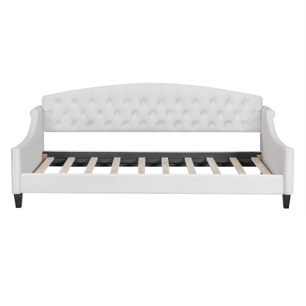 Modern Luxury Tufted Button Daybed - Twin - Beige