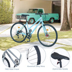 7 Speed Hybrid Bike Disc Brake 700C City Bicycle