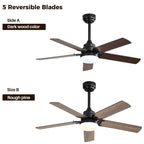Low Profile 42 Inch Ceiling Fan With LED Light