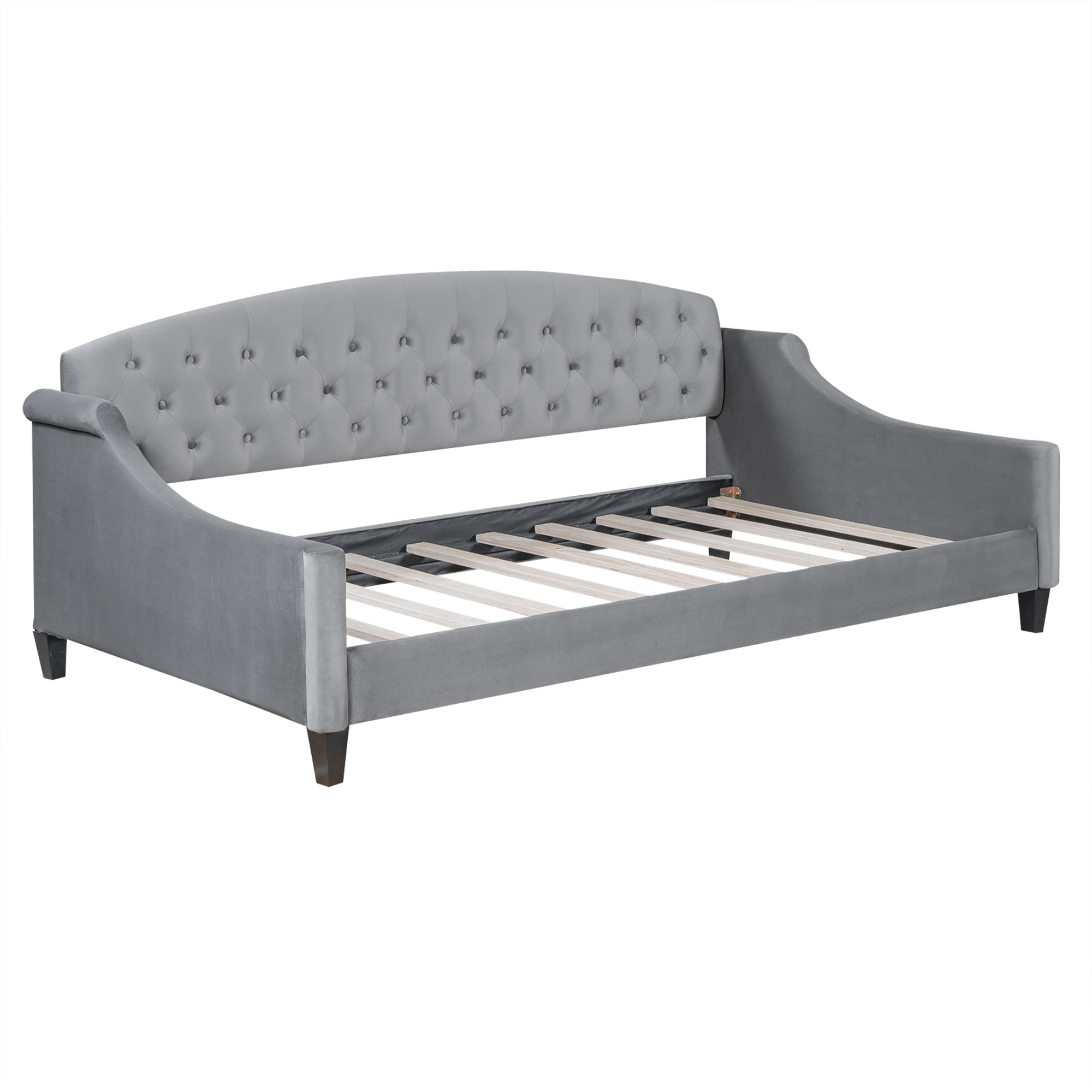 Modern Luxury Tufted Button Daybed - Twin, Gray