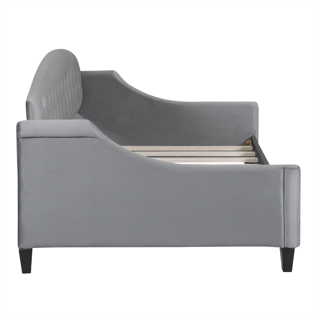 Modern Luxury Tufted Button Daybed - Twin, Gray