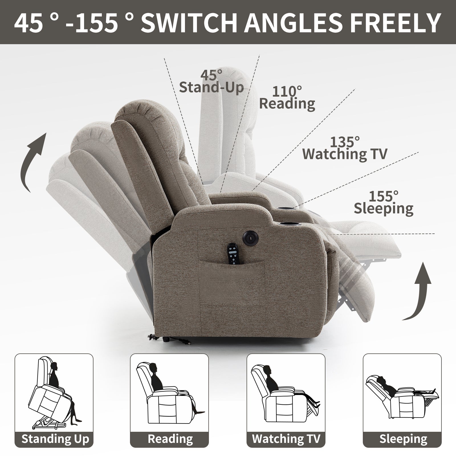 Comfortmax Infinite Position Power Lift Recliner Chair