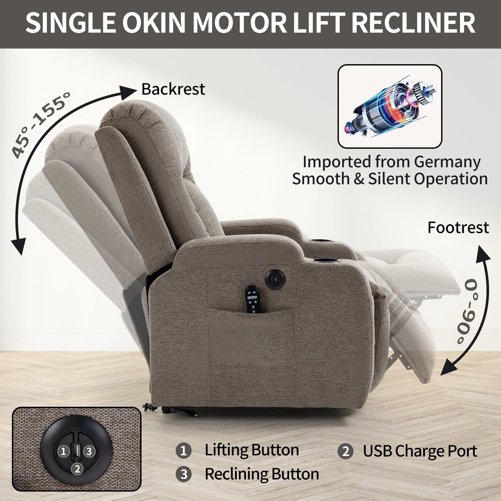 Comfortmax Infinite Position Power Lift Recliner Chair