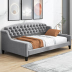 Modern Luxury Tufted Button Daybed - Twin, Gray