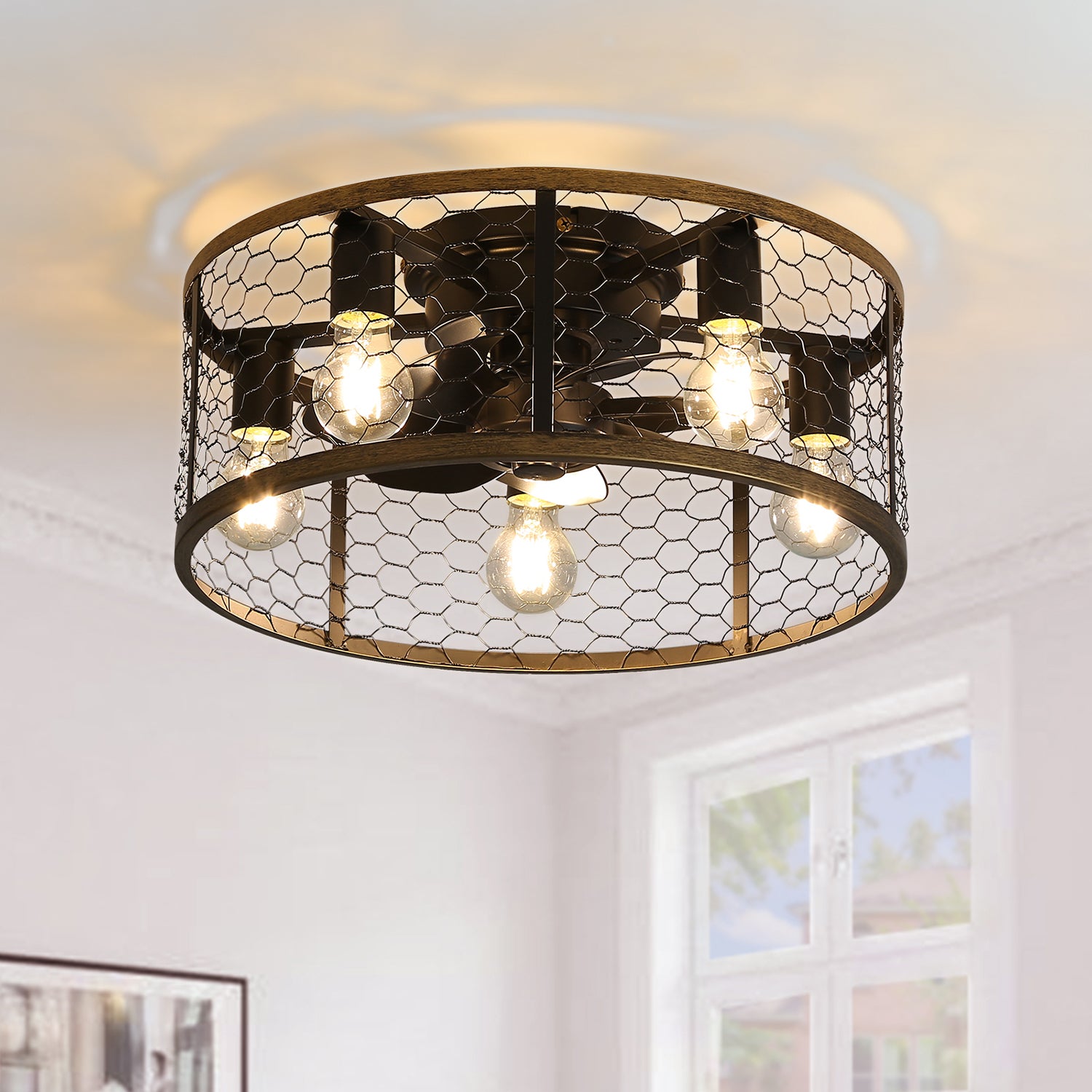 20 Inch Industrial Caged Ceiling Fan