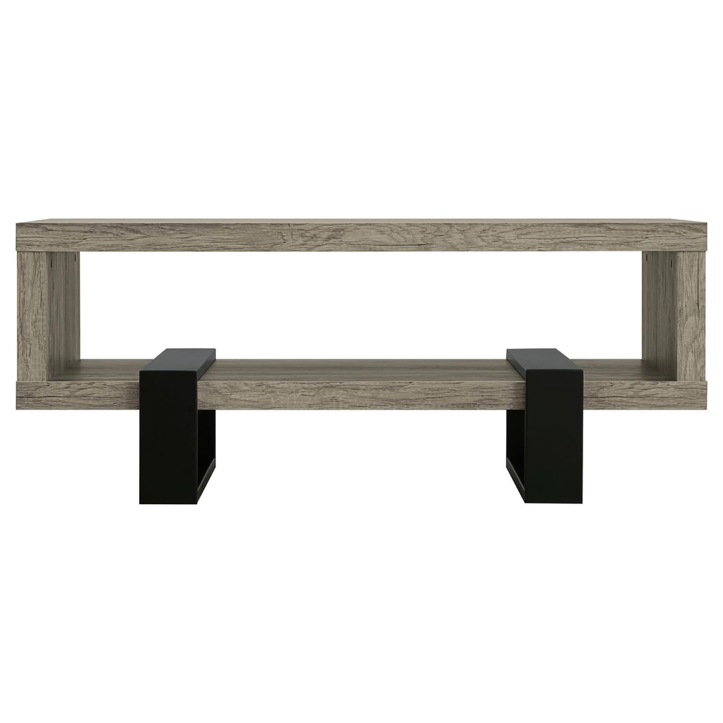 Grey Driftwood 1-Shelf Coffee Table