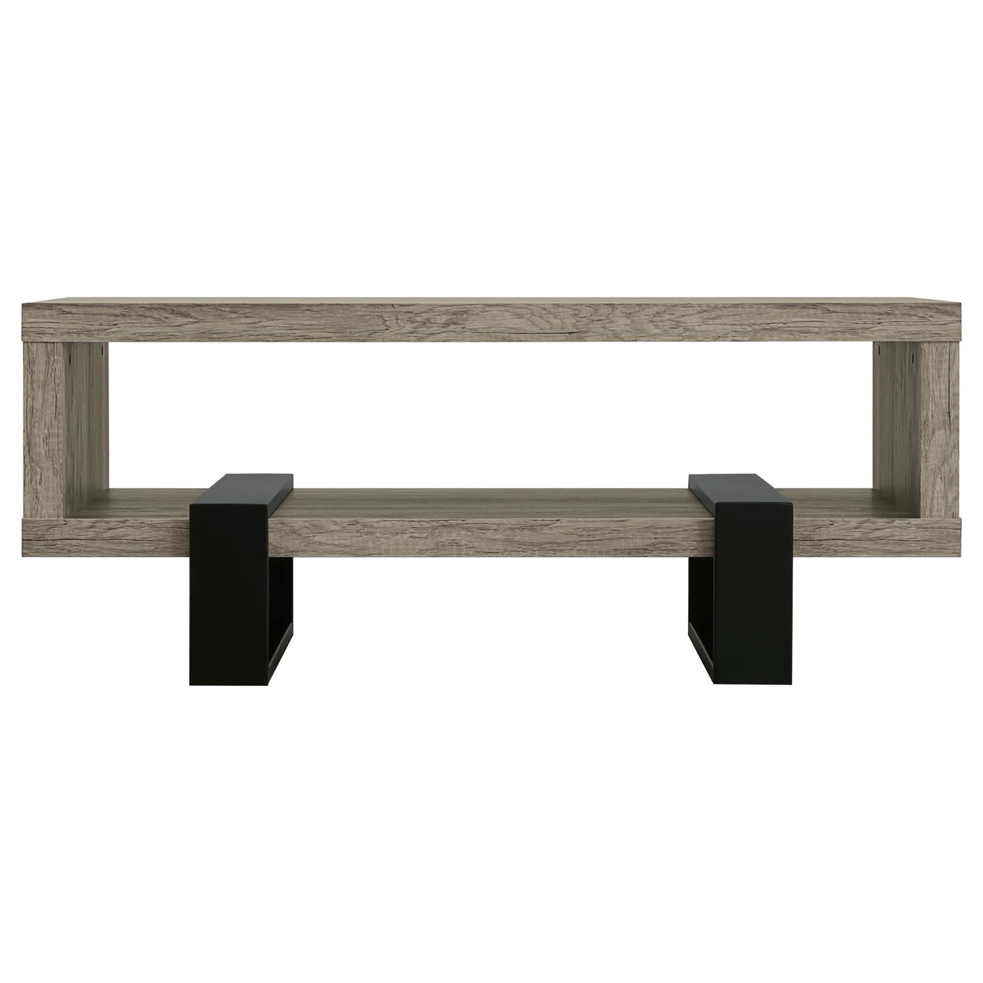 Grey Driftwood 1-Shelf Coffee Table