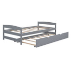Twin Size Platform Bed with Twin Size Trundle