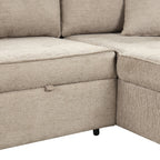 104.5" Modern L-Shape 3 Seat Reversible Sectional Couch