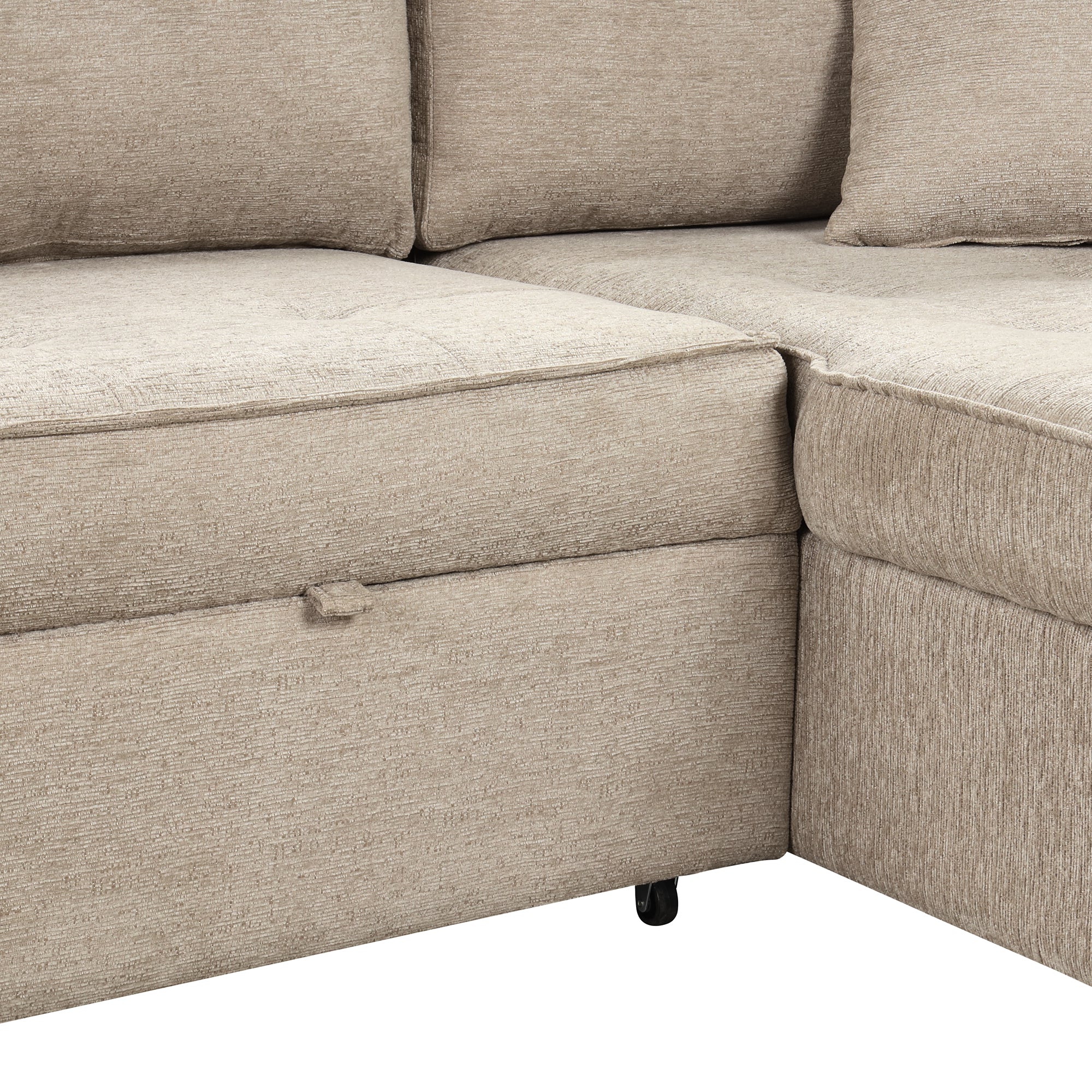 104.5" Modern L-Shape 3 Seat Reversible Sectional Couch