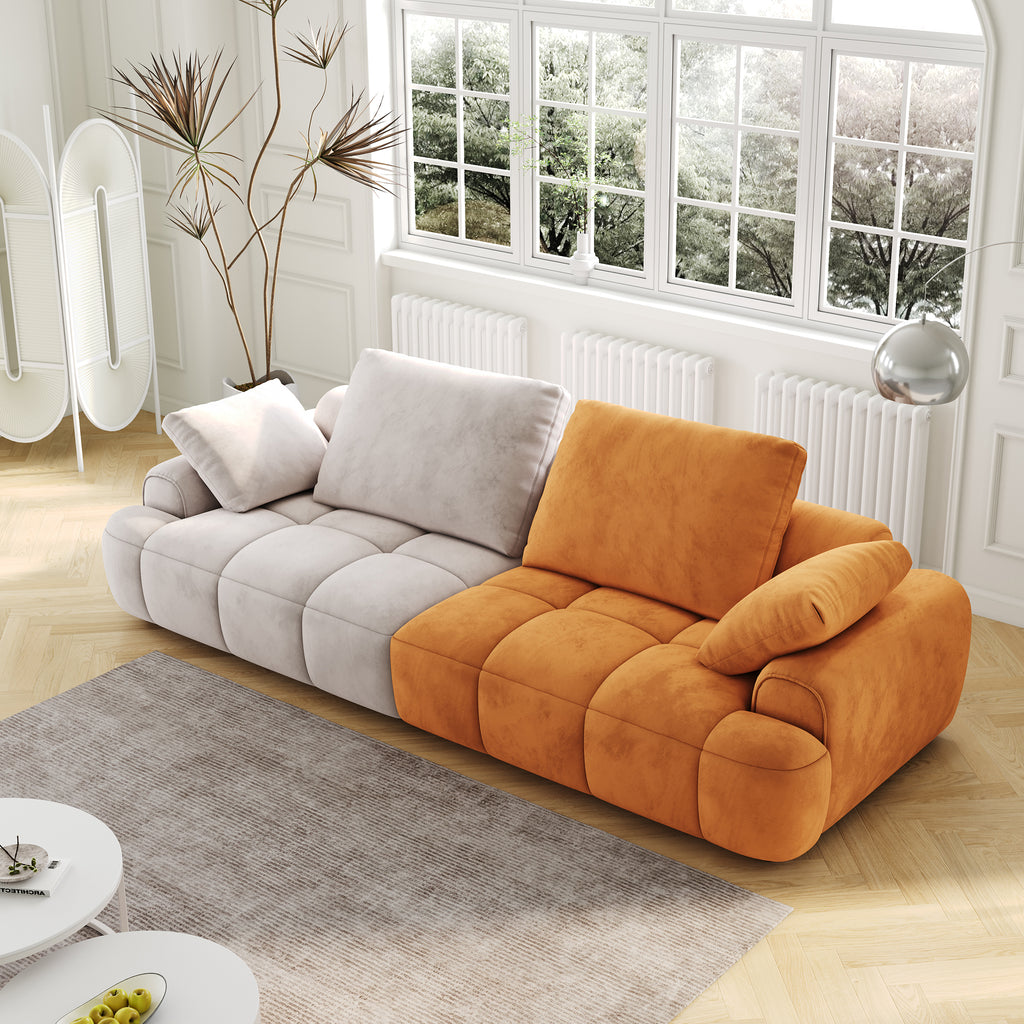 Large Two Seat Modern Upholstered Sofa