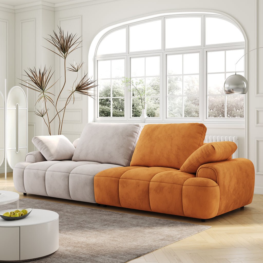 Large Two Seat Modern Upholstered Sofa