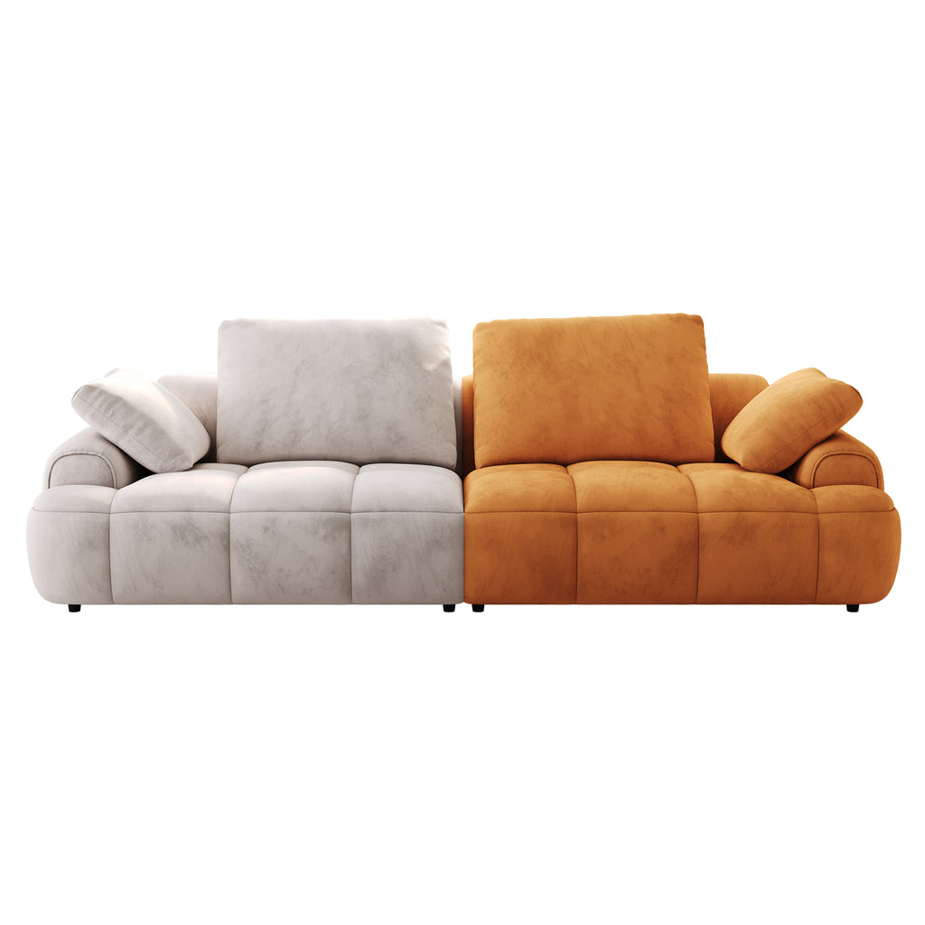 Large Two Seat Modern Upholstered Sofa
