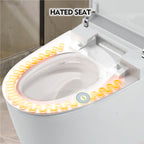 Heated Seat Smart Toilet - One Piece Design with Automatic Flush