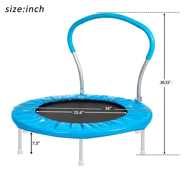 36" Trampoline With Handle (BL) - Metal