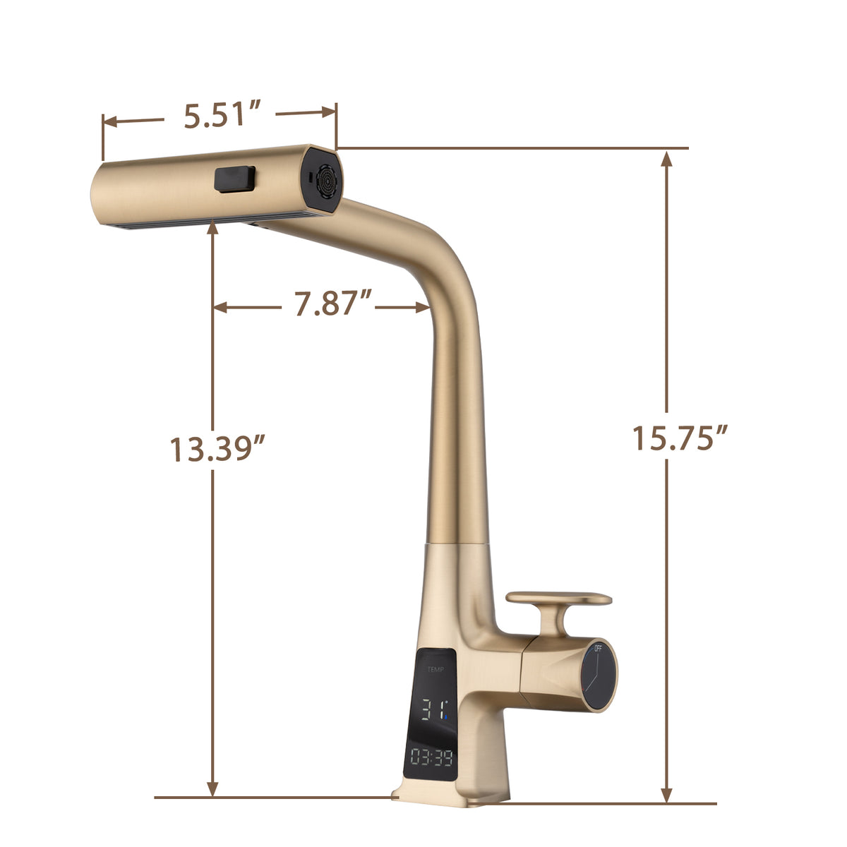 Brushed Gold Kitchen Faucet