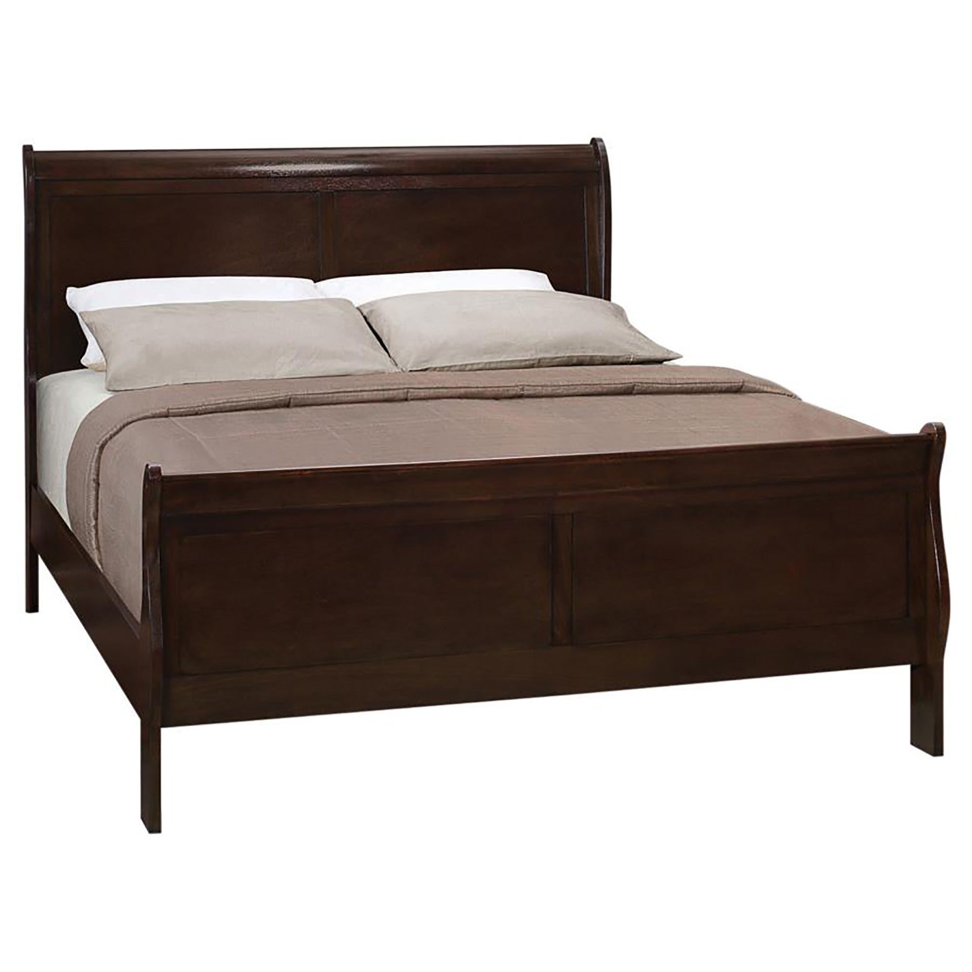 Cappuccino Full Sleigh Bed