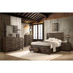 Rustic Golden Storage Bed