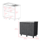 Utility Sink Cabinet Burwood, Kitchen, Smokey