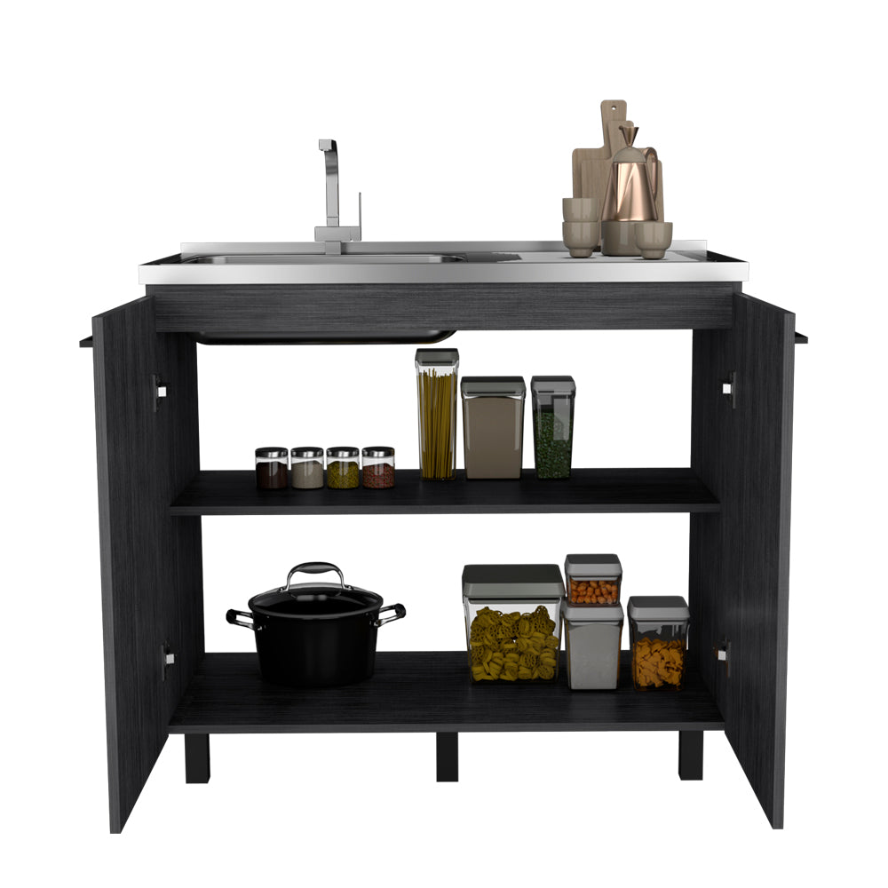 Utility Sink Cabinet Burwood, Kitchen, Smokey