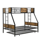 Twin Over Full Metal Bunk Bed with Trundle