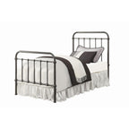 Dark Bronze Metal Spindle Twin Panel Bed