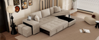 104.5" Modern L-Shape 3 Seat Reversible Sectional Couch