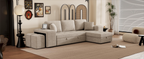 104.5" Modern L-Shape 3 Seat Reversible Sectional Couch
