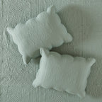 3 Piece Reversible Scalloped Edge Quilt Set Seafoam King/Cal King