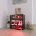 4 Layers Glass Door Cabinet