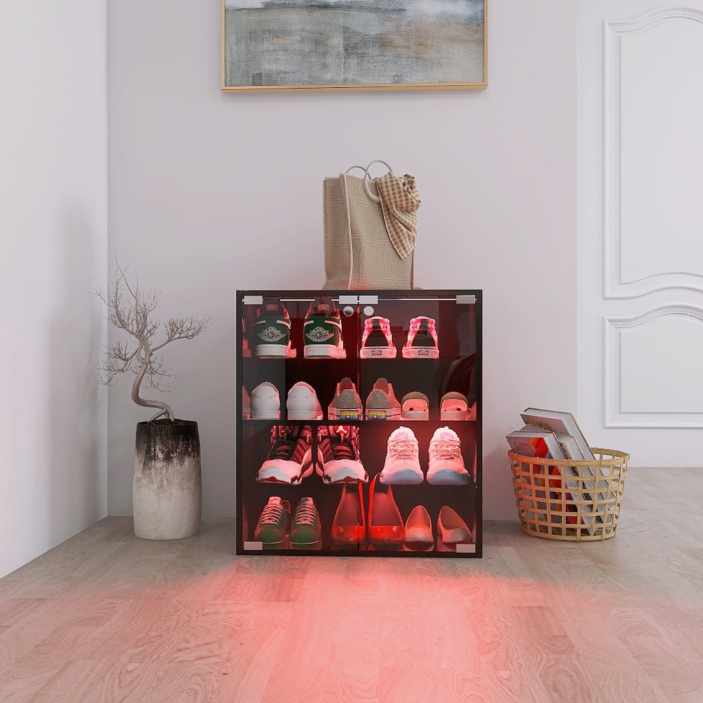 4 Layers Glass Door Cabinet