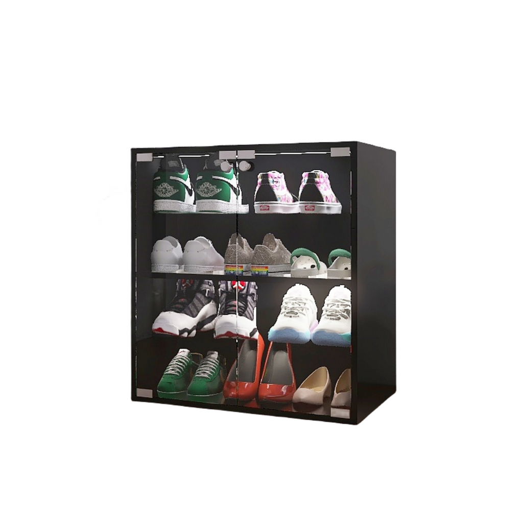 4 Layers Glass Door Cabinet