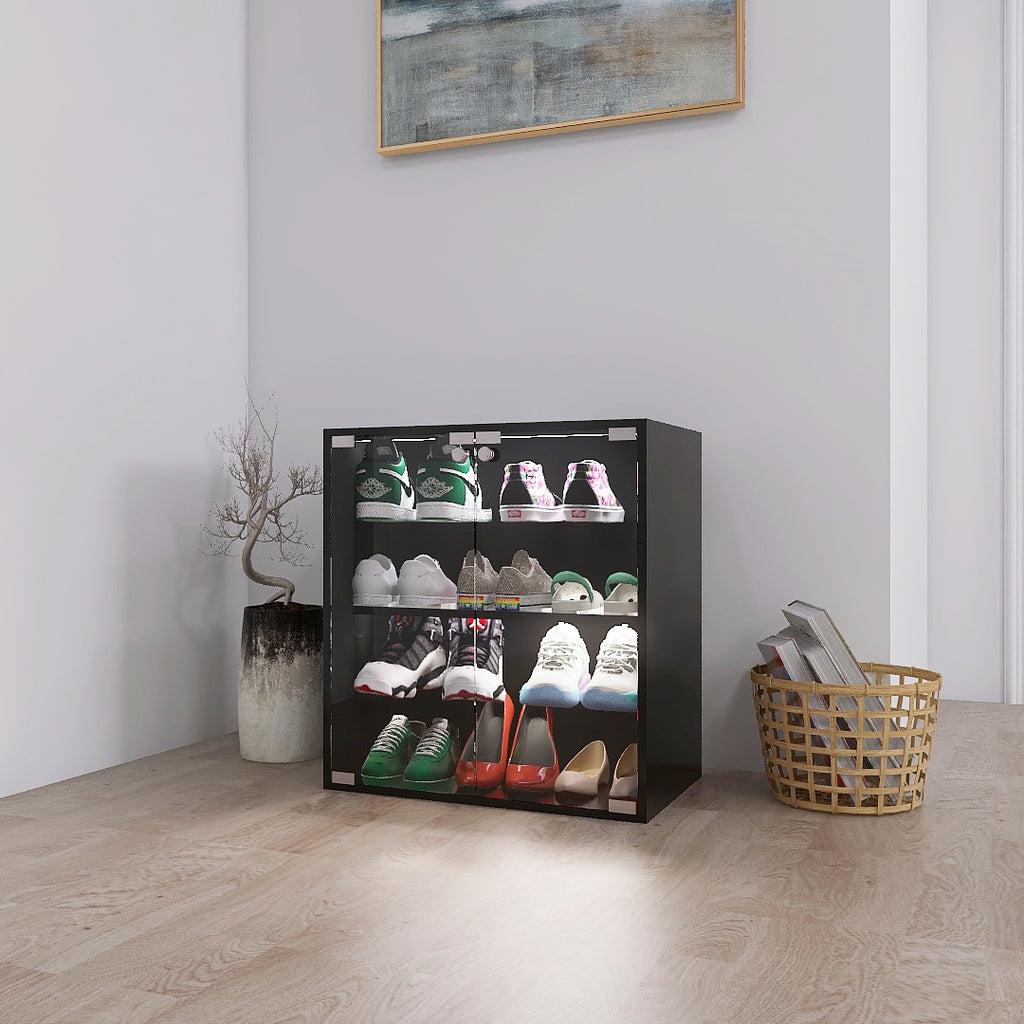 4 Layers Glass Door Cabinet