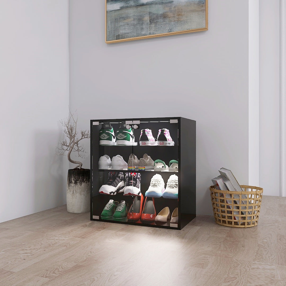 4 Layers Glass Door Cabinet