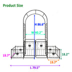 Metal Garden Arch with Gate