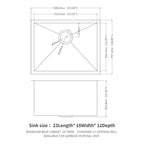 Laundry Sink 23 Inch - Undermount Utility Sink