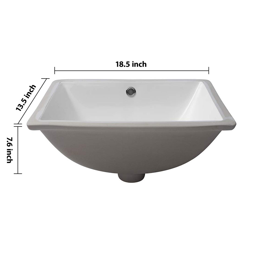 Modern Undermount Ceramic Bathroom Sink