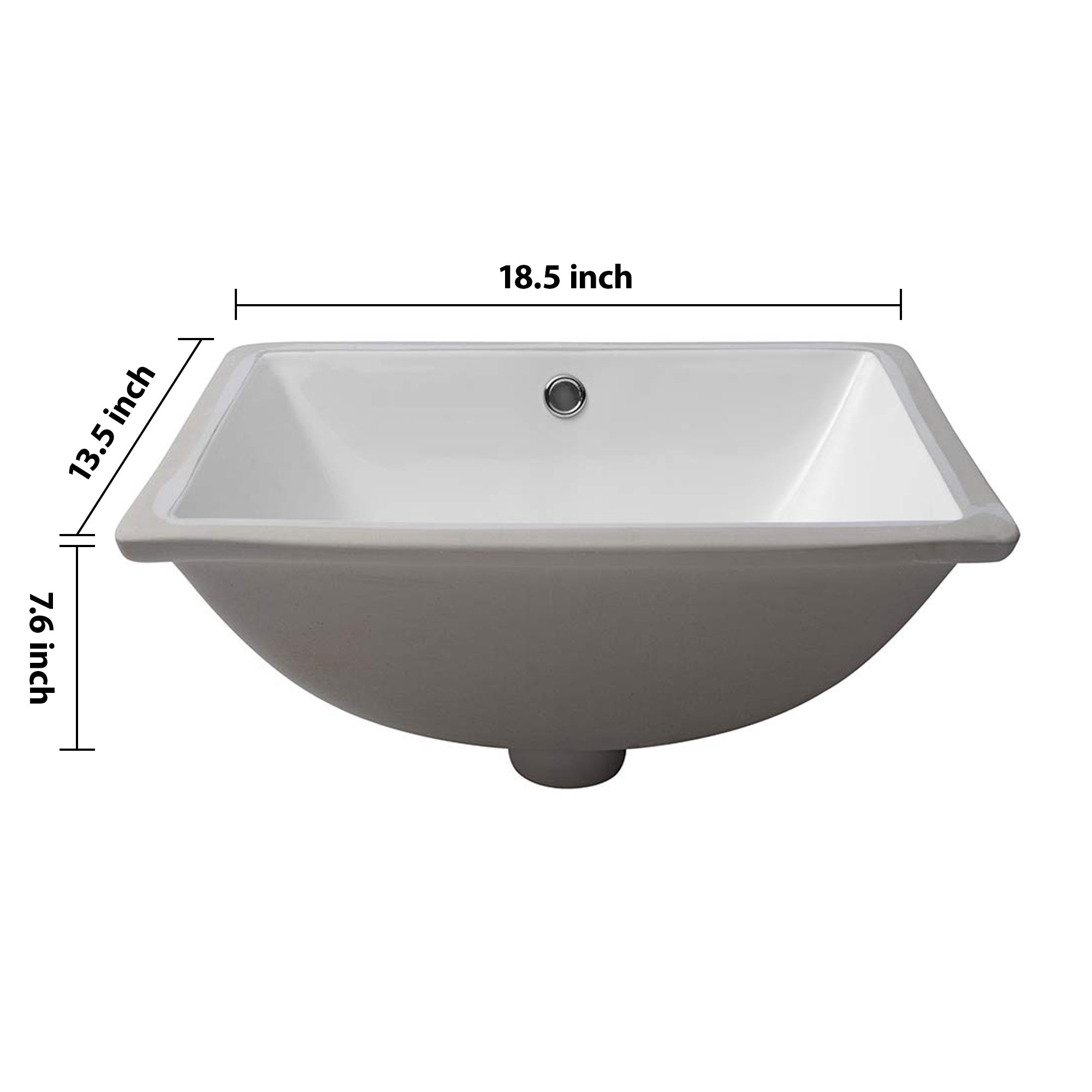Modern Undermount Ceramic Bathroom Sink