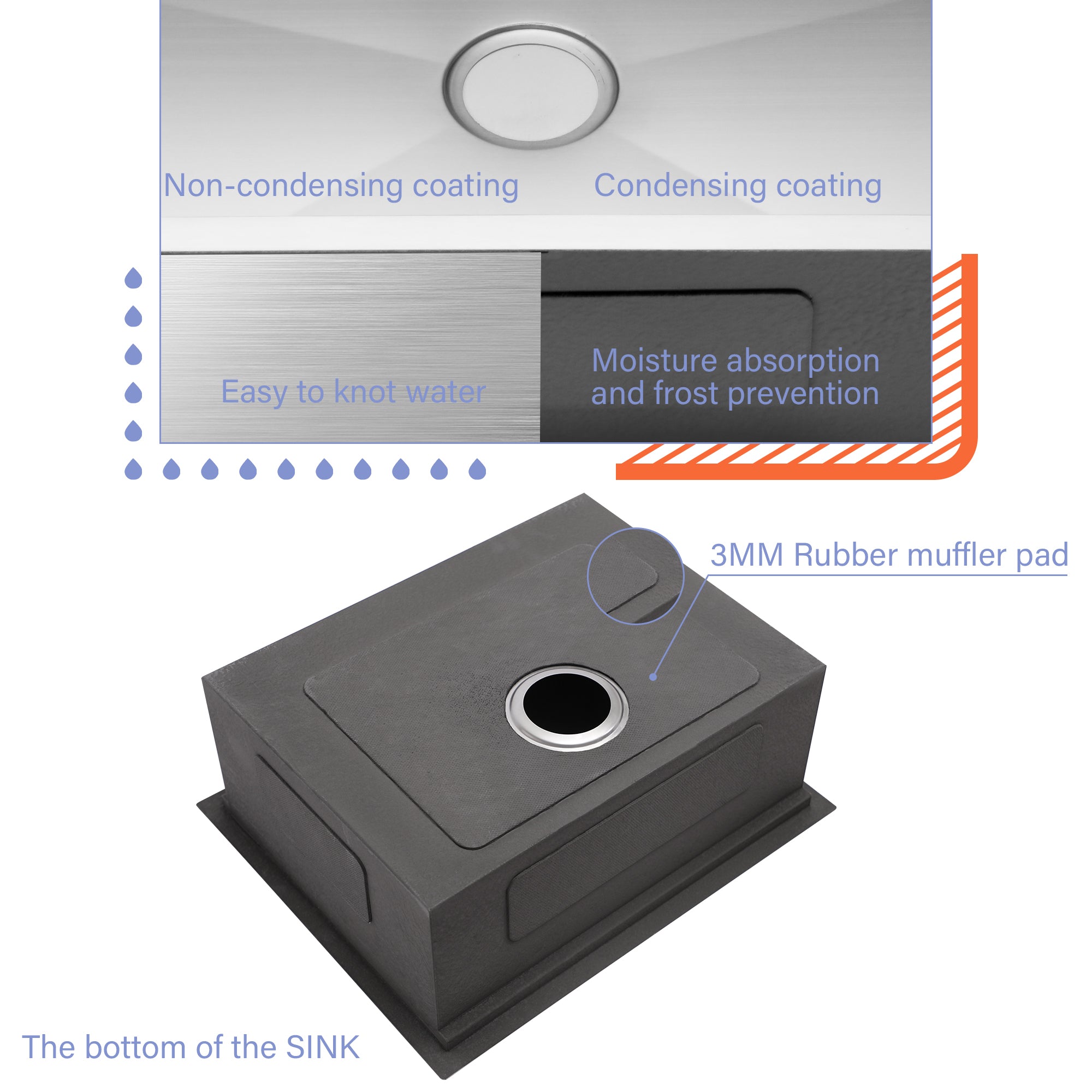 Single Bowl Undermount Workstation Kitchen Sink