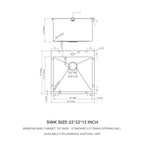 Laundry Sink - 22" x 22" Utility Sink