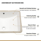 Modern Undermount Ceramic Bathroom Sink